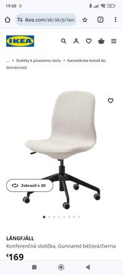 Ikea kancelárska stolička - Obrázok č. 1